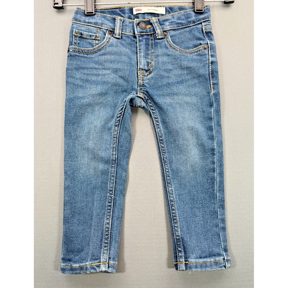 Levi's 510 Skinny Jeans Toddler Boys Size 2T Blue Stretch Denim Pants Slim Fit